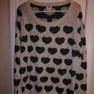 Cream Heart Sweater